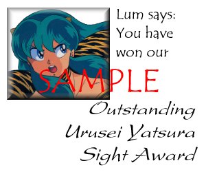 Outstanding Urusei Yatsura Sight Award